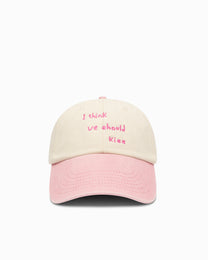 'We Should Kiss' Cap Pink