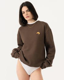 Croissant Soft Sweatshirt Brown