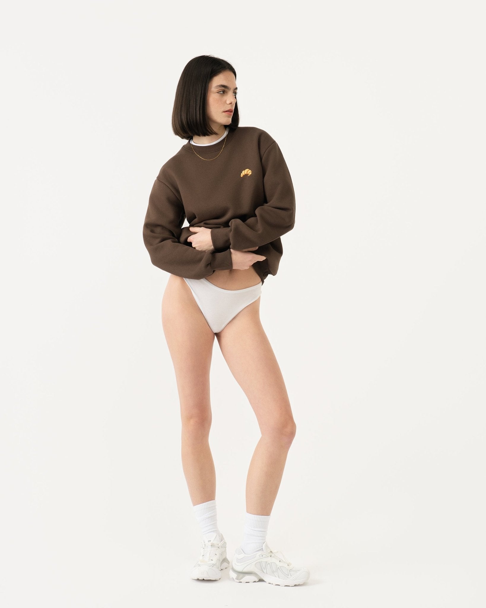 Croissant Soft Sweatshirt Brown