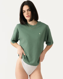Daisy Cropped T-Shirt Green
