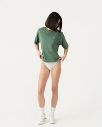 Daisy Cropped T-Shirt Green