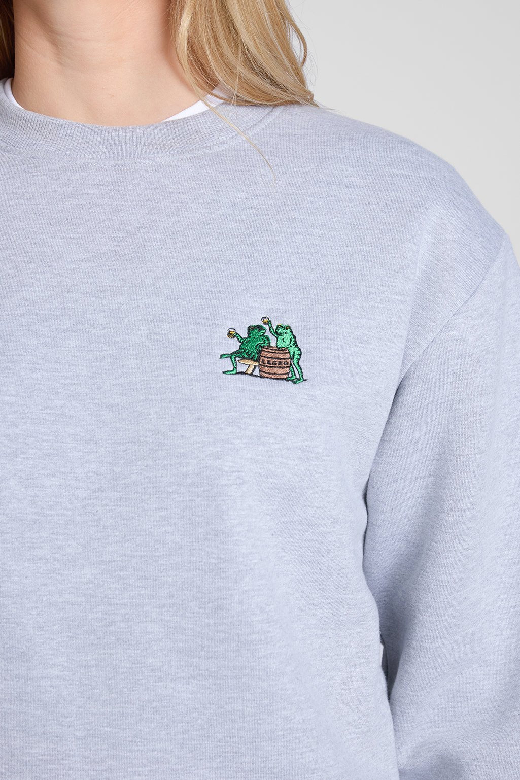 Frogs and Lager Crewneck | Embroidered Sweatshirt