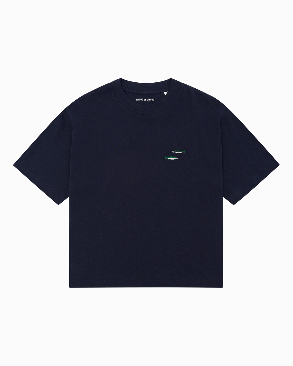 Trout Cropped T-Shirt Navy