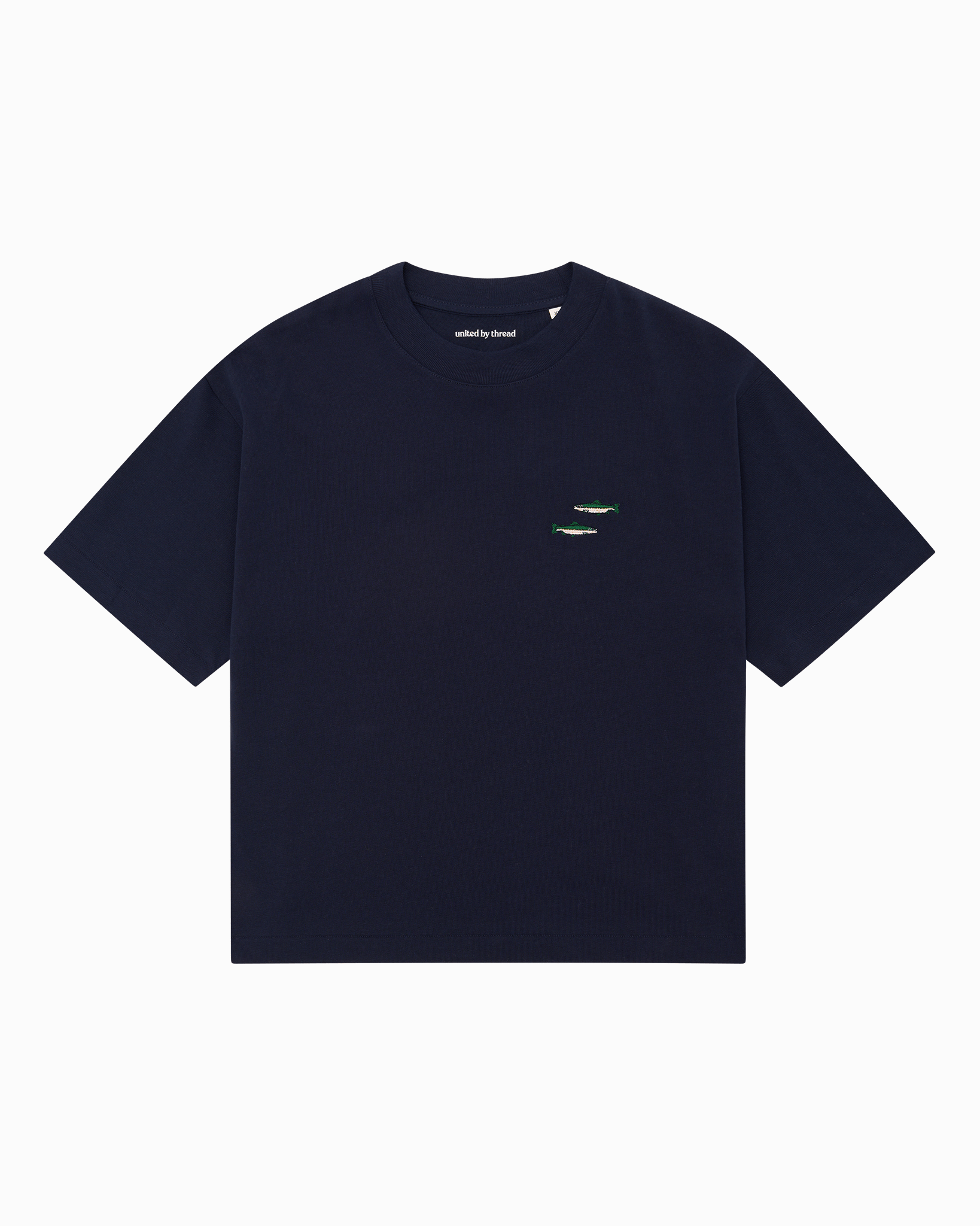 Trout Cropped T-Shirt Navy