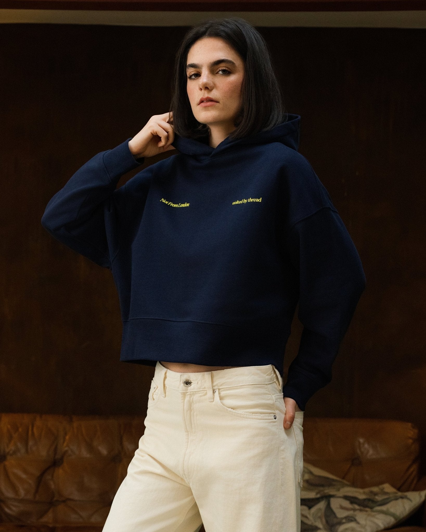 Not From London Hoodie Navy