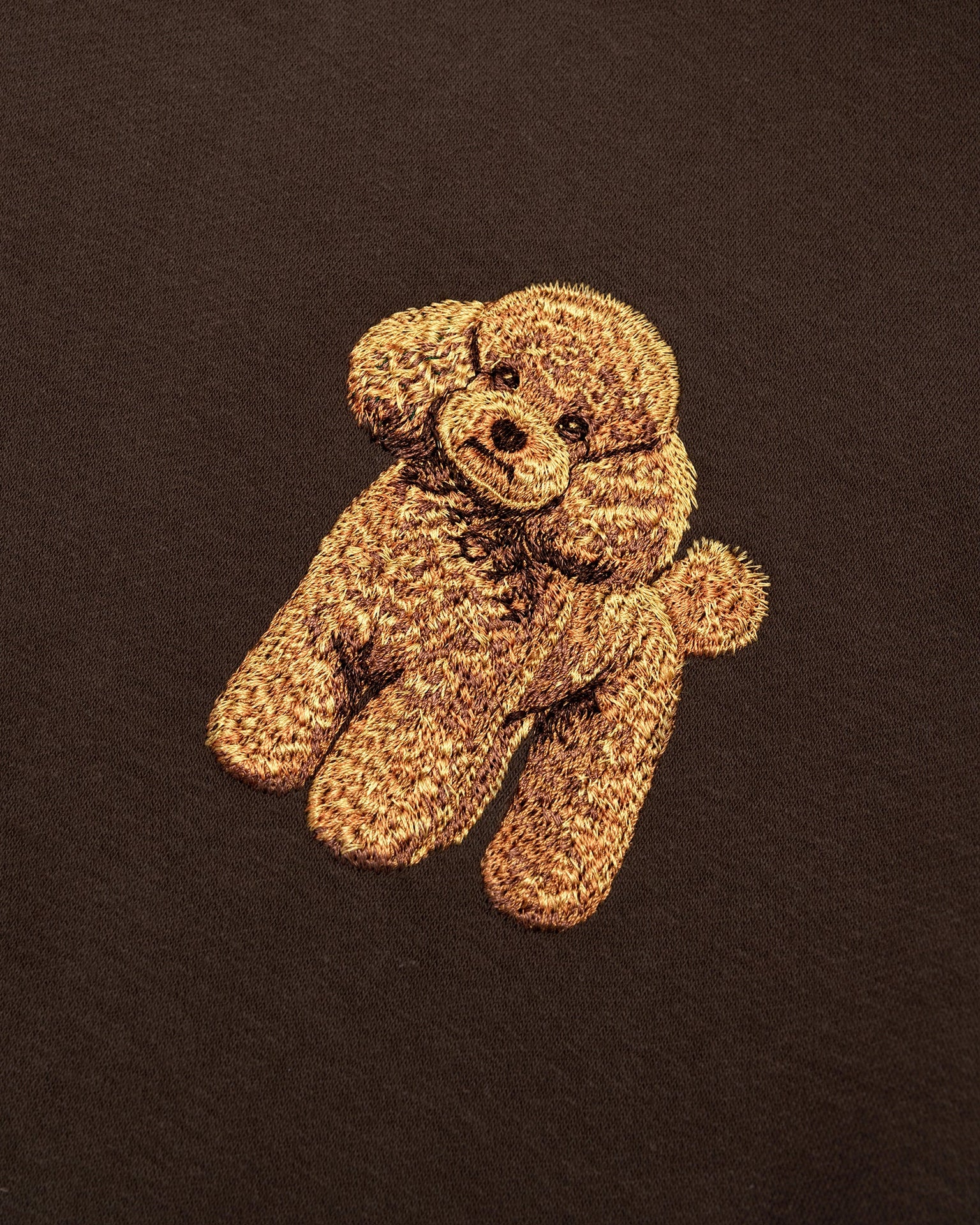 Poodle Hoodie Brown