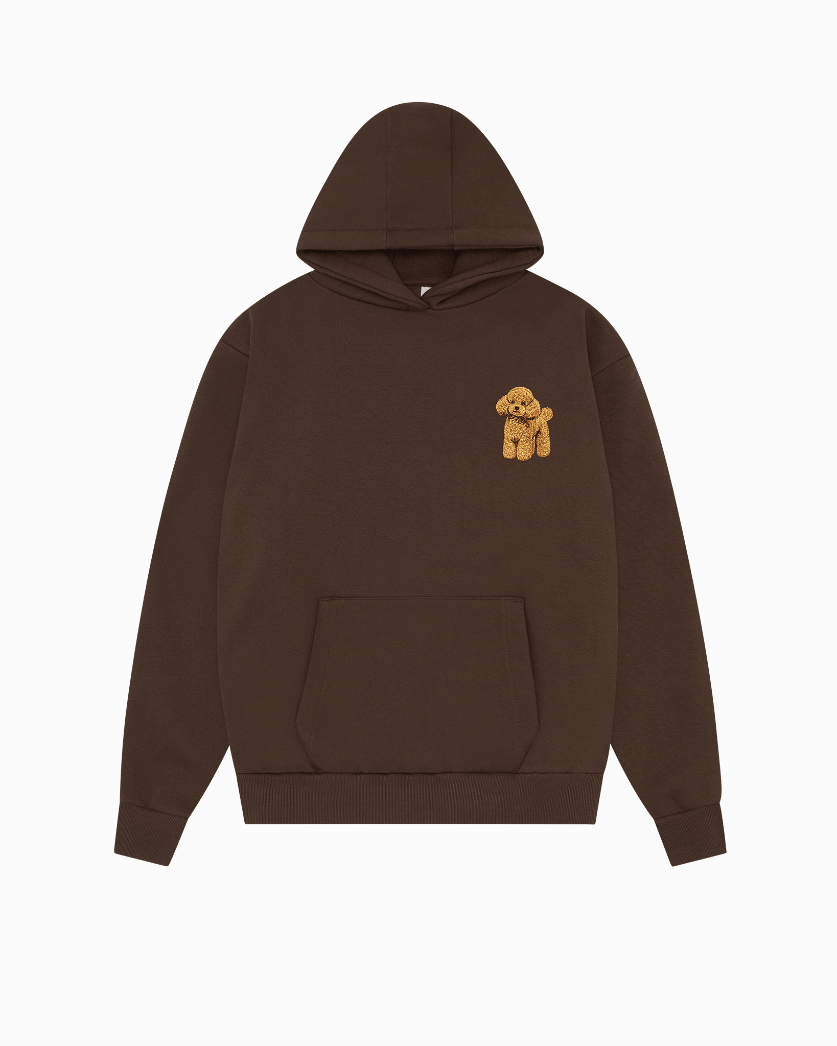 Poodle Hoodie Brown