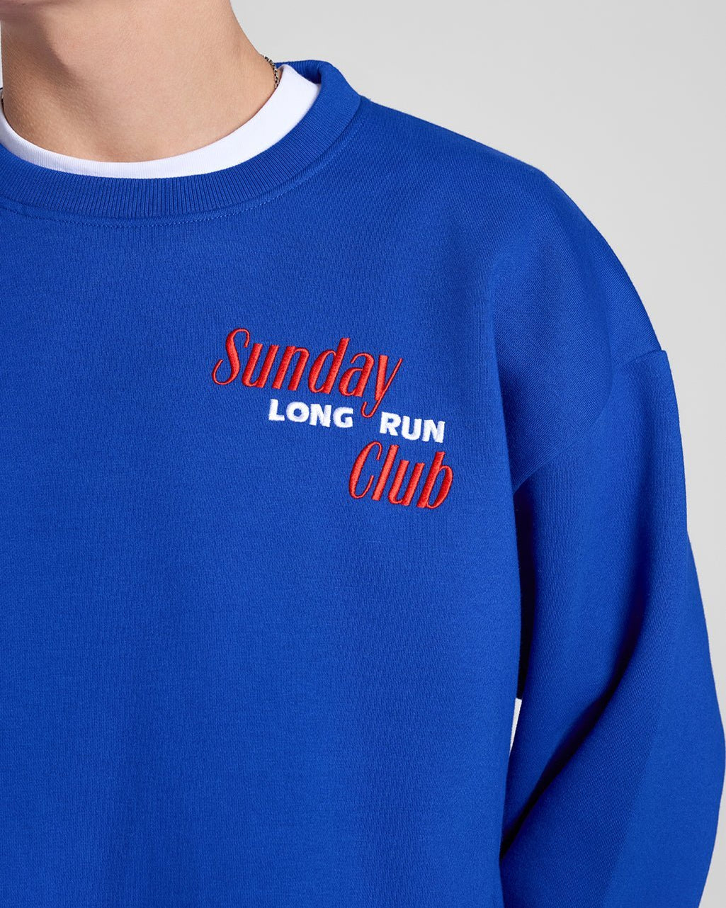Sunday Long Run Club | Embroidered Sweatshirt | Blue