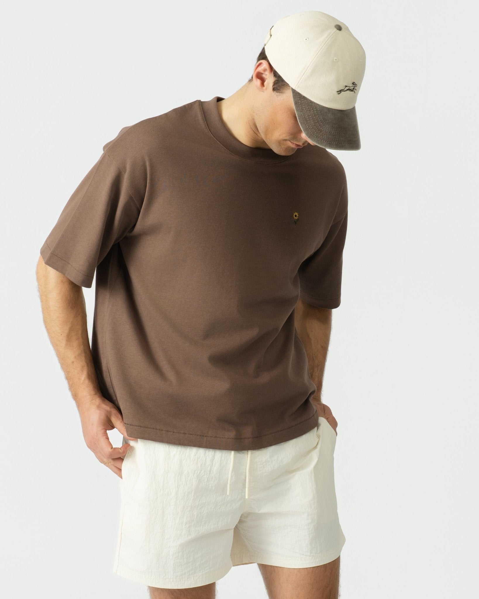 Sunflower Cropped T-Shirt Brown