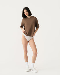 Sunflower Cropped T-Shirt Brown