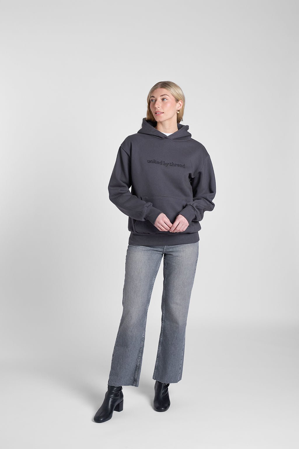 Unisex Hoodie - United by Thread - Charcoal