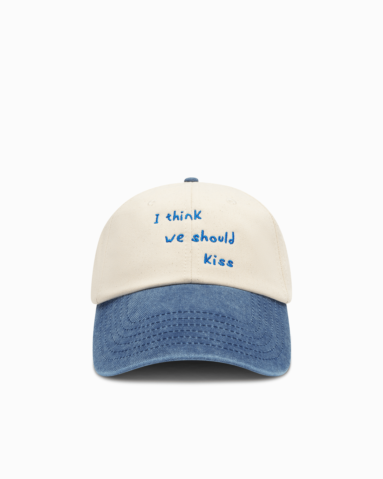 'We Should Kiss' Cap Denim