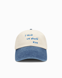 'We Should Kiss' Cap Denim