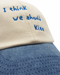 'We Should Kiss' Cap Denim