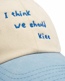 'We Should Kiss' Cap Light Denim