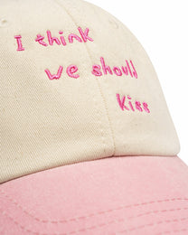 'We Should Kiss' Cap Pink