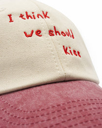 'We Should Kiss' Cap Red