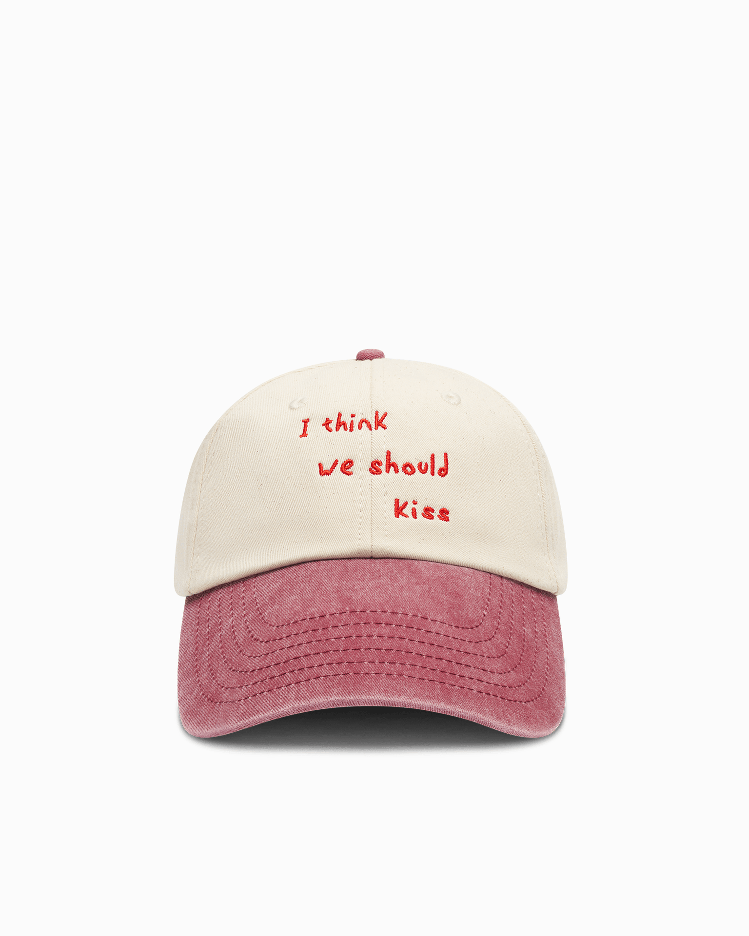 'We Should Kiss' Cap Red